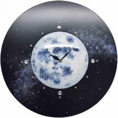 Изображение товара Настенные часы Castita CL-55-3-Galaxy из МДФ в темных оттенках большого размера