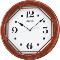 Изображение товара Настенные часы SEIKO QXA565B деревянный корпус коричневый циферблат кварцевые 32 см