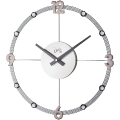 Изображение товара Настенные часы Tomas Stern 8056 современный стиль серебристый диаметр 35 см