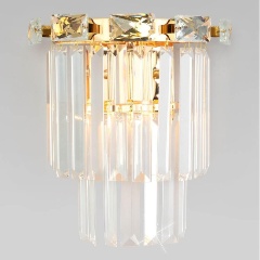 Изображение товара Настенный светильник Eurosvet 10130/1 золото/прозрачный хрусталь Strotskis