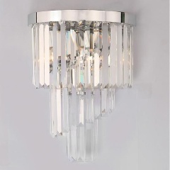 Изображение товара Настенный светильник Newport 31103/A никель левый для гостиной с хрусталем