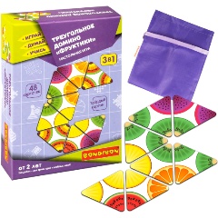 Изображение товара Настольная игра BONDIBON ВВ5116 Играй Думай Учись. Треугольное домино. Фруктики