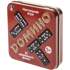 Изображение товара Настольная игра ДЕСЯТОЕ КОРОЛЕВСТВО Домино жестяная коробка