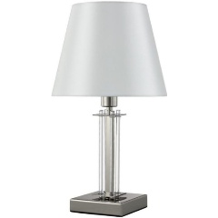 Изображение товара Настольная лампа Crystal Lux Nicolas LG1 Nickel White стиль модерн