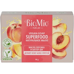 Изображение товара Натуральное мыло BIOMIO Bio-Soap Superfood Персик и ши, 90 г