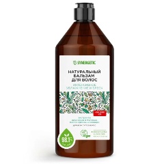 Изображение товара Бальзам для волос Synergetic Интенсивное увлажнение и блеск, 400 мл.