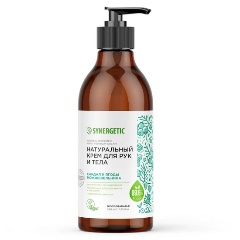 Изображение товара Натуральный крем для рук и тела Synergetic Сандал и ягоды можжевельника, 380 мл.