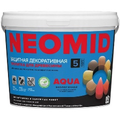 Изображение товара Защитная декоративная пропитка для древесины НЕОМИД BIO COLOR aqua белый (9л) , шт