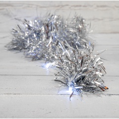 Изображение товара Мишура светодиодная NEON-NIGHT 1.5 м, 10 светодиодов, серебряная