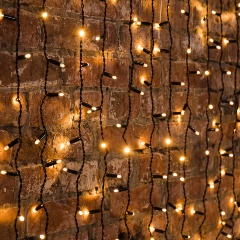 Изображение товара Светодиодная гирлянда NEON-NIGHT "Дождь" 2х6 м, 768 тепло-белых светодиодов, постоянное свечение, черный провод 235-376