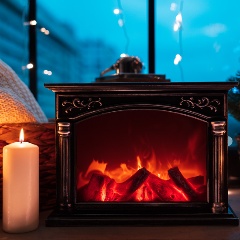 Изображение товара Светодиодный камин-светильник NEON-NIGHT "Классика" с эффектом живого огня 33х12х24 см