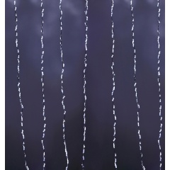 Изображение товара Светодиодная гирлянда NEON-NIGHT "Умный Дождь" с возможностью управления диодами 3 секции 1x3 м, 4x3 нитей, 8 каналов, 672 LED, цвет свечения: белый