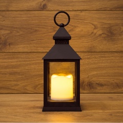 Изображение товара Светодиодный декоративный фонарь NEON-NIGHT 24 см со свечой тепло-белого цвета