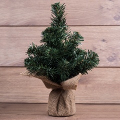 Изображение товара Ель искусственная NEON-NIGHT в плетеном мешочке, высота 30см, влагозащищенная