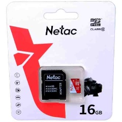   Netac P500 ECO MicroSDHC 16GB Class 10 UHS-I 30Mb/s + ADP (NT02P500ECO-016G-R)