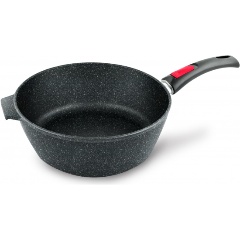 Изображение товара Сотейник высокий НМП Индукция Гранит литая съёмная ручка 26 см, L181326i