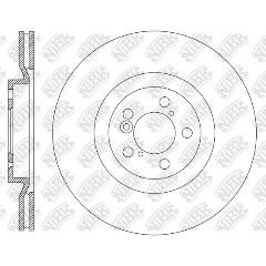 Изображение товара Диск тормозной передний перфорированный NIBK для HAVAL Jolion, 1шт, RN2327DSET