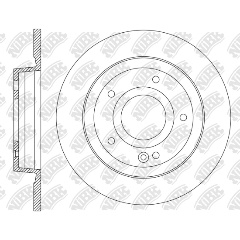 Изображение товара Диск тормозной задний NIBK для MERCEDES A-Class (W177), 1шт, RN2201