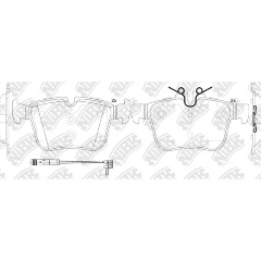 Изображение товара Тормозные колодки задние NIBK для Mercedes C W205 PN0575W 4 шт