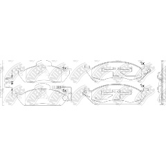 Изображение товара Колодки тормозные передние NIBK для MERCEDES ML (W163), 4шт, PN0116W