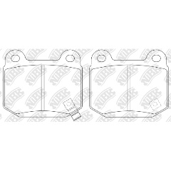 Изображение товара Колодки тормозные задние NIBK для SUBARU Impreza (07-14), 4шт, PN0226