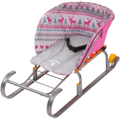 Изображение товара Матрас для санок Nika СС2-1 (вязанный розовый) с водоотталкивающей тканью