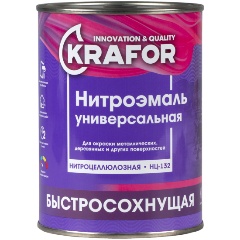 Изображение товара Нитроэмаль НЦ-132 быстросохнущая Krafor глянцевая 0,7 кг голубая