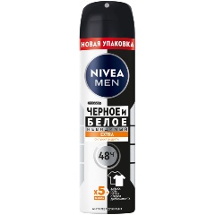Изображение товара Дезодорант-антиперспирант спрей NIVEA MEN EXTRA Черное и Белое Невидимый, 150 мл
