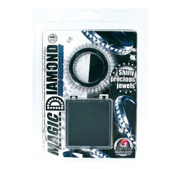 Изображение товара Эрекционное кольцо NMC черное со стразами MAGIC DIAMOND