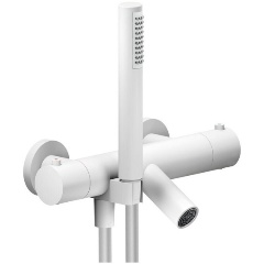 Изображение товара Смеситель для ванны NOBILI LV00010/2WM LIVE термостатический с ручным душем матовый белый