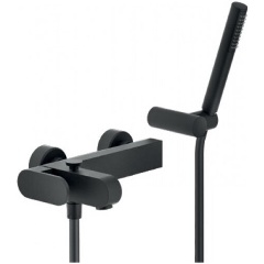 Изображение товара Смеситель для ванны NOBILI UP94110BM UP с душевым набором, матовый черный