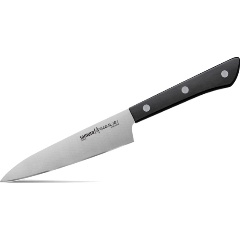 Нож кухонный Samura HARAKIRI SHR-0021B универсальный 120 мм, коррозионно-стойкая сталь, ABS пластик