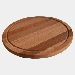 Изображение товара Доска разделочная ХОЗЯЮШКА 30 см, круглая, большая, бук (03-1)