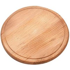 Изображение товара Доска разделочная ХОЗЯЮШКА 25 см, круглая, малая, бук (03-2)