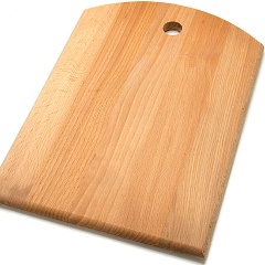 Изображение товара Доска разделочная ХОЗЯЮШКА 35х24,5 см, полубочка, большая, бук (04-1)
