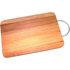 Изображение товара Доска разделочная ХОЗЯЮШКА 35х25 см, прямоугольная, большая, со скобой, бук (01-4)