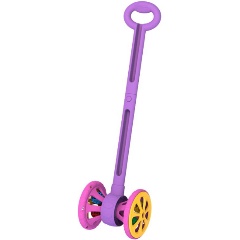 Изображение товара Каталка НОРДПЛАСТ 760 Весёлые колёсики с шариками фиолетово-розовая
