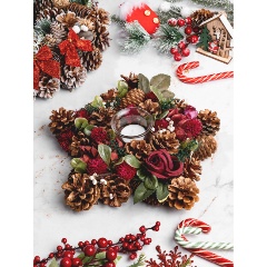 Изображение товара Подсвечник Elan Gallery Санта 28х28х7 см, на 1 свечу, звезда