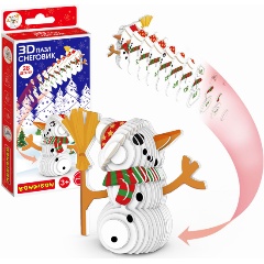 Изображение товара Новогодний 3D пазл снеговик BONDIBON ВВ5642 - праздник в каждой сборке