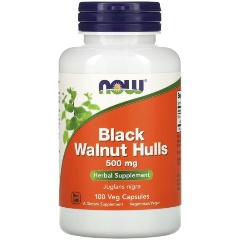 Изображение товара БАД NOW FOODS NOW Black Walnut Hulls - Экстракт черного ореха, 100 капс