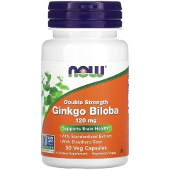 Изображение товара БАД NOW FOODS NOW Ginkgo Biloba – Гинкго Билоба 120 мг 50 капс