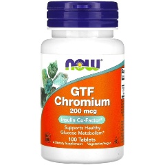 Изображение товара БАД NOW FOODS NOW GTF Chromium – Хром 100 табл