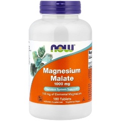 Изображение товара БАД NOW FOODS NOW Magnesium Malate– Магний 1000mg, 180 табл