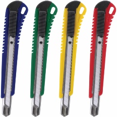 Изображение товара Канцелярский нож STAFF Profit усиленный 9 мм с автофиксатором ассорти