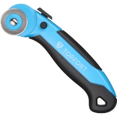 Изображение товара Нож раскройный TOPFORT роликовый, 28мм лезвие,ABS+TPR