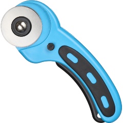 Изображение товара Нож раскройный TOPFORT роликовый, 45мм лезвие,ABS+TPR,мех.ручка