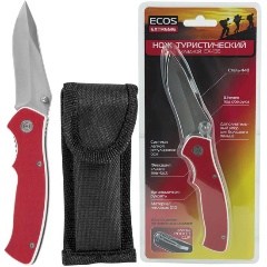 Изображение товара Нож туристический складной Ecos EX-136 G10 красный