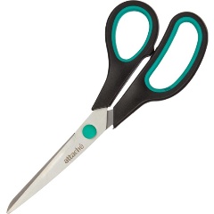 Изображение товара Ножницы Attache 195 мм с пласт.прорезин.ручками,цвет бирюзовый/черный