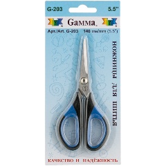 Изображение товара Ножницы GAMMA G-203 для шитья 140 мм, инструментальная сталь ГОСТ