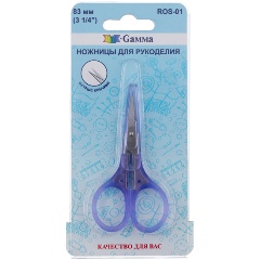 Изображение товара Ножницы GAMMA ROS-01 для рукоделия 83 мм фиолетовые
